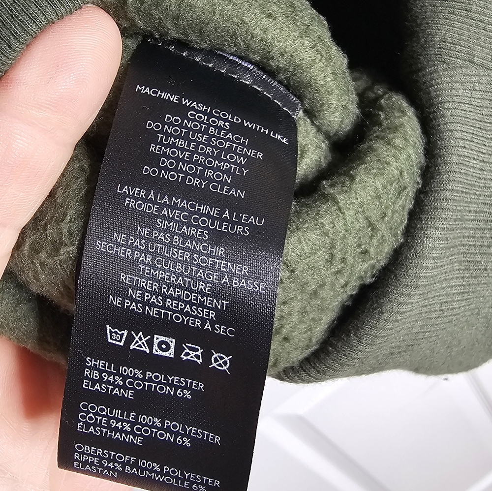 Anthropologie (Pilcro) Women's Sherpa Sweatshirt Size Small (Oversized) GREEN - Picture 4 of 7
